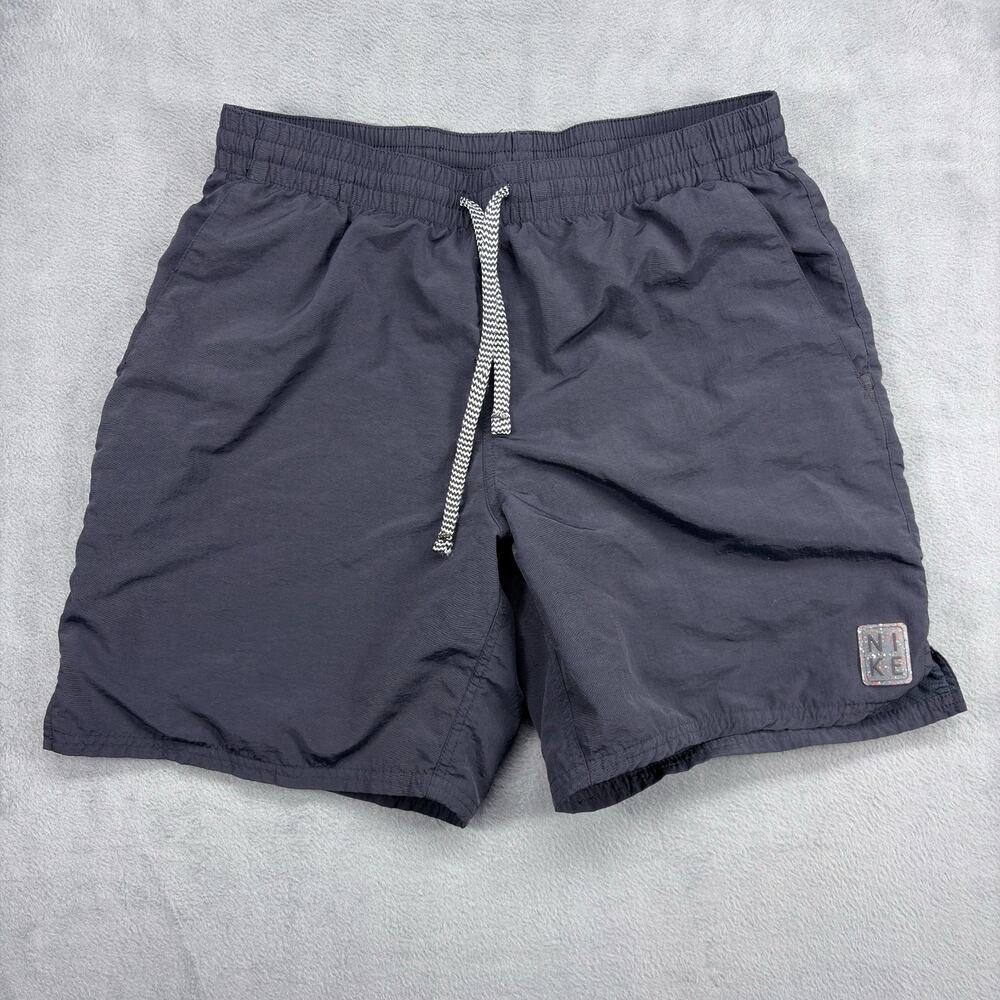 Nike "Icon" Volley Shorts Men's Medium Black Polyester Swim Trunks Lightweight